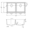 American Imaginations Kitchen Sink, Deck Mount Mount, Granite Composite Finish AI-29210